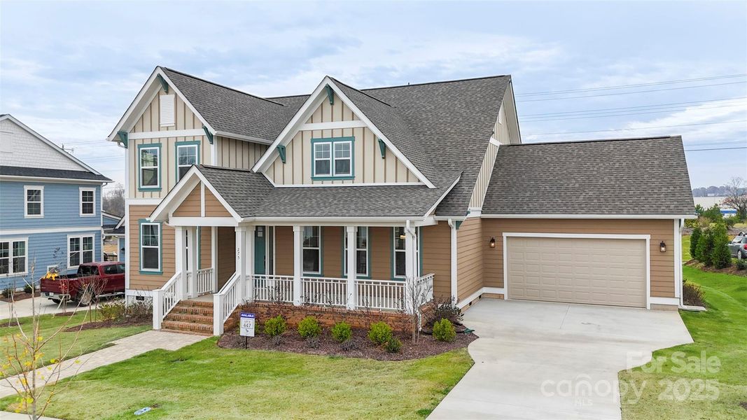 Front exterior of a new home in Riverwalk, Rock Hill, SC, highlighting curb appeal (Image 2).