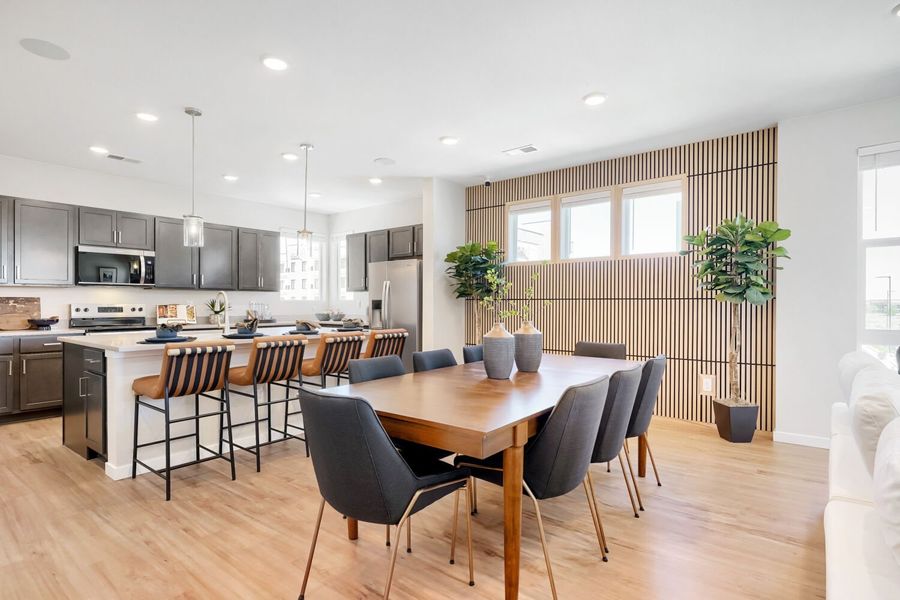 Furnished interior view inside a new home in Central Park, Denver (Image 4).