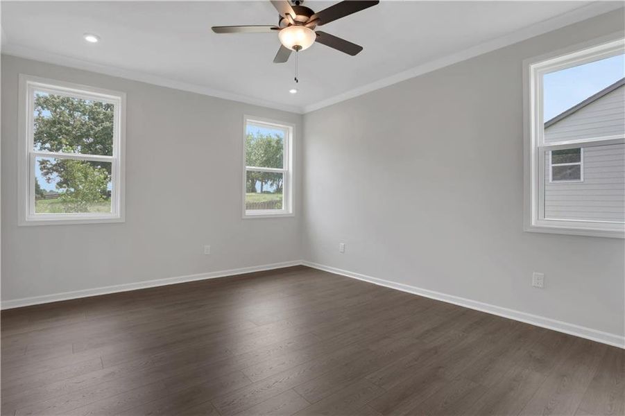 Spacious, unfurnished interior of a new home in The Paddocks at Doc Hughes, Buford (Image 40). Spacious, unfurnished interior of a new home in The Paddocks at Doc Hughes, Buford (Image 40).