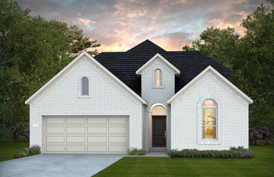 Representative exterior photo of a completed home built from the Harvard by Pulte Homes in Blue Creek Trails, Richmond, TX (Image 21). Representative exterior photo of a completed home built from the Harvard by Pulte Homes in Blue Creek Trails, Richmond, TX (Image 21).