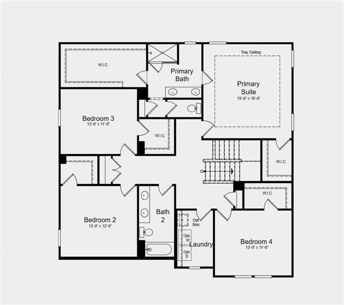 2D floor plan layout of this home in Falls Creek, Flowery Branch, GA (Image 3).