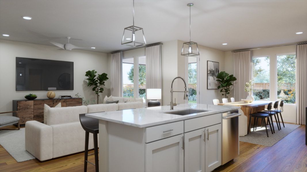 Representative furnished interior of a home built from the 4014 by Risewell Homes in Parkton Square, Kyle (Image 9).