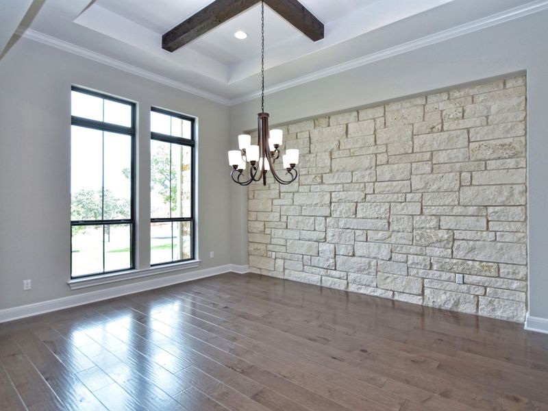 Representative unfurnished interior of a home built from the Avalon by Giddens Homes in Scofield Farms Estates, Georgetown (Image 193).