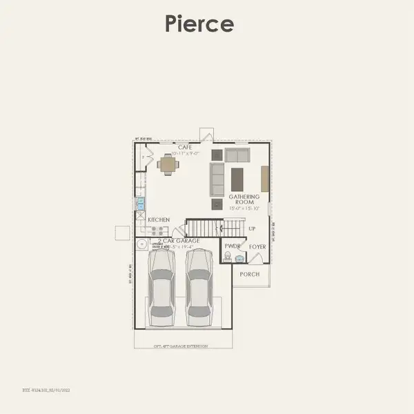 2D floor plan layout of this home in Mavera, Conroe, TX (Image 3).