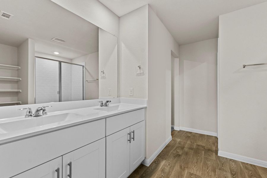 Furnished interior view inside a new home in Whisper South, San Marcos (Image 9).