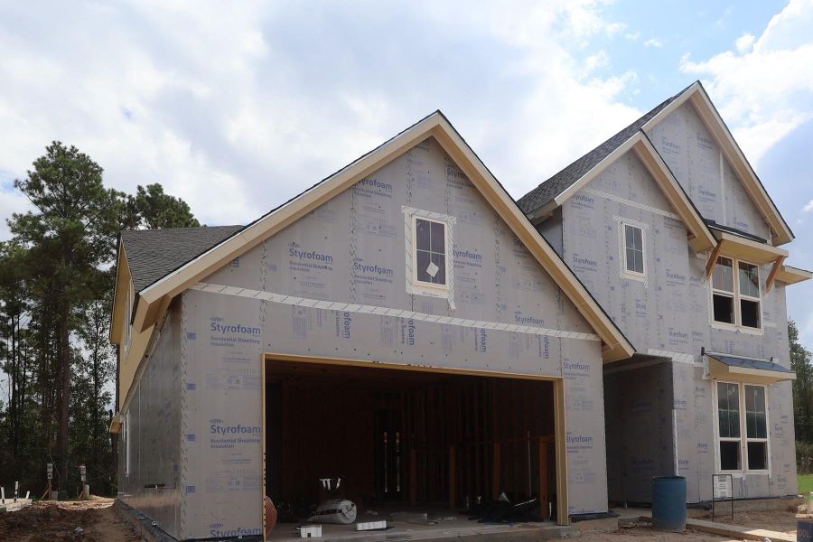 In-progress construction of a new home in Woodson’s Reserve, Spring, TX (Image 6).