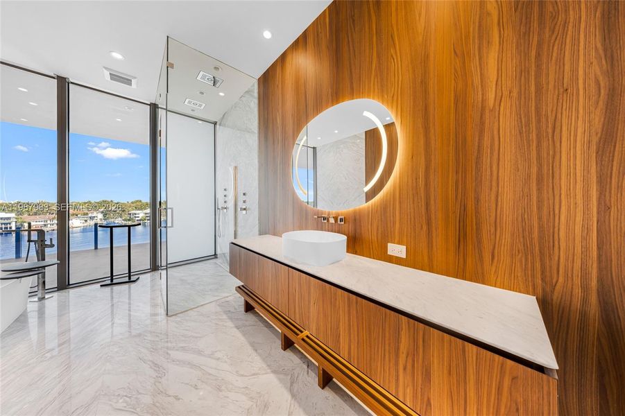 Furnished interior view inside a new home in , Miami (Image 47).