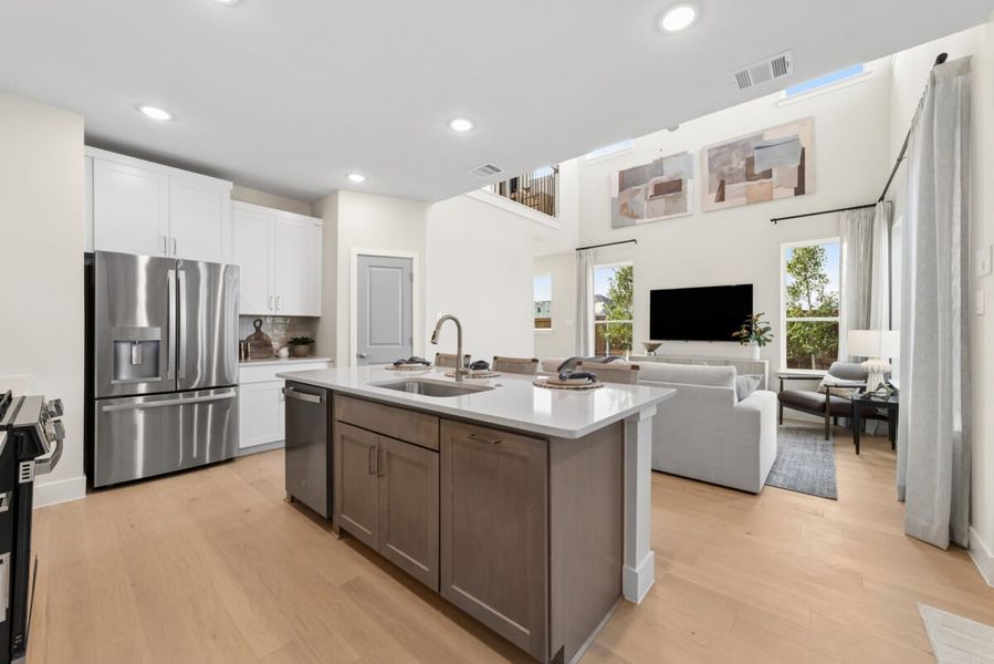 Representative furnished interior of a home built from the Broadway by Landon Homes in Fields - East Village, Frisco (Image 7).