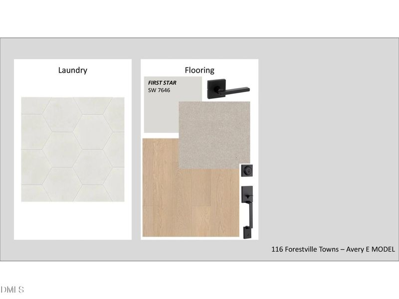 Sample of building materials used in homes in Forestville Yard Townhomes, Knightdale (Image 17).