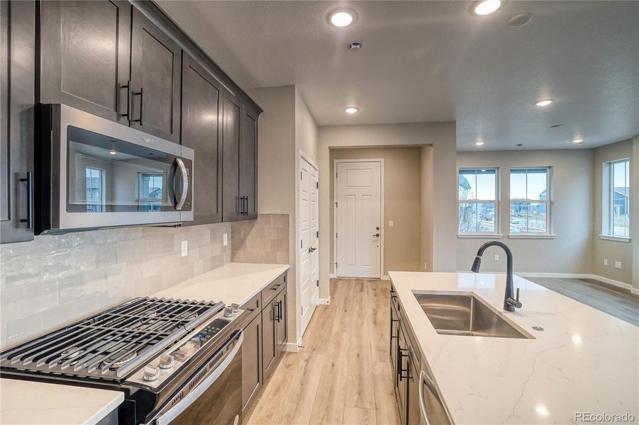 Furnished interior view inside a new home in Painted Prairie, Aurora (Image 6).