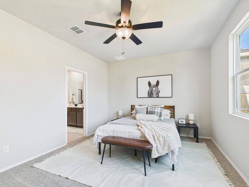 Furnished interior view inside a new home in Bricewood, San Antonio (Image 23).