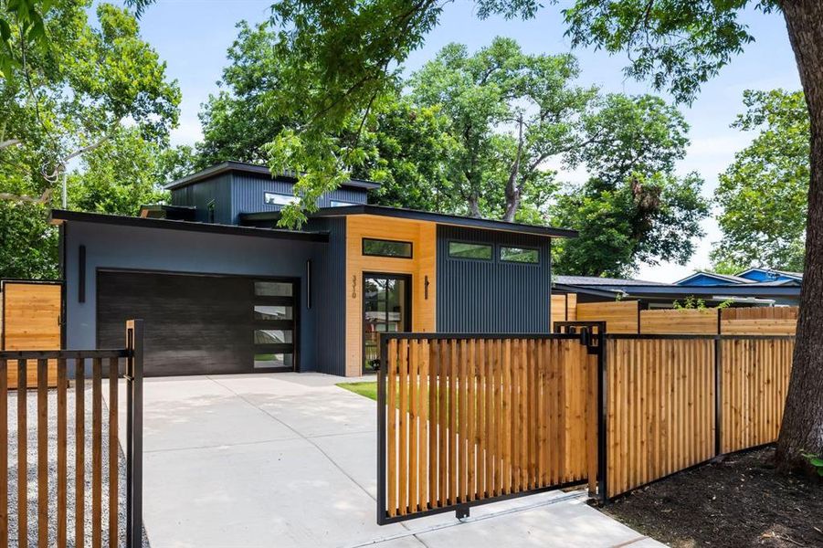 Fully fenced in with automatic gate for ultimate privacy