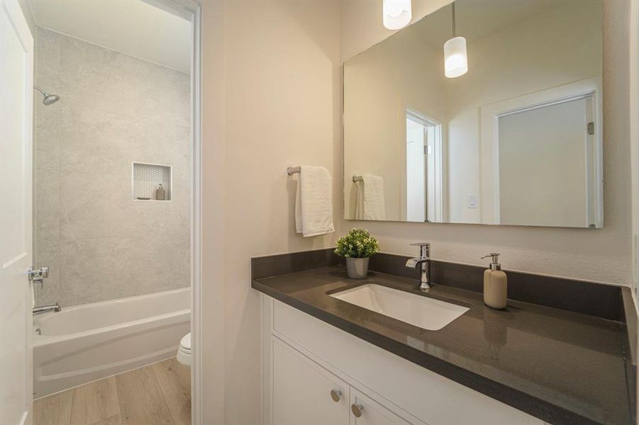 Second Full Bath Model Home, Finishes of homes may vary