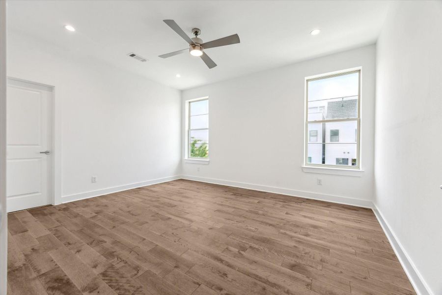 Primary Bedroom is on the Third Floor * Hardwood Floors * Recessed Lighting. Primary Bedroom is on the Third Floor * Hardwood Floors * Recessed Lighting.