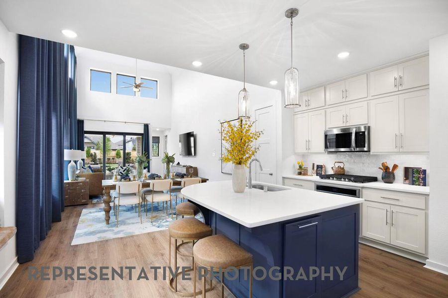 Furnished interior view inside a new home in Santa Rita Ranch, Liberty Hill (Image 8).