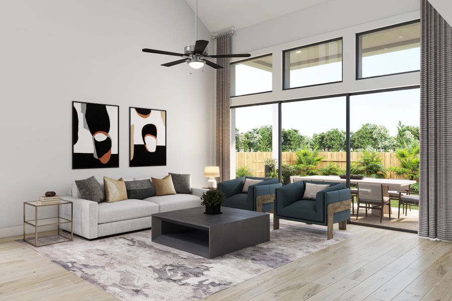 Representative furnished interior of a home built from the Downy by Tri Pointe Homes in Pecan Ridge, Fulshear (Image 5). Representative furnished interior of a home built from the Downy by Tri Pointe Homes in Pecan Ridge, Fulshear (Image 5).