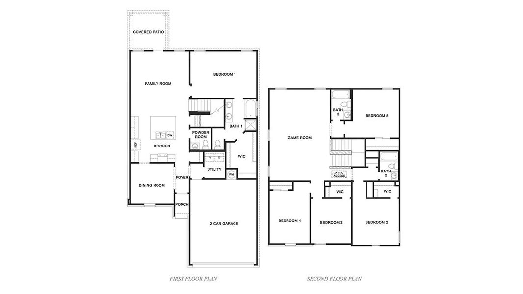 2D floor plan layout for the The Callum by D.R. Horton in Redbird Ranch, San Antonio, TX (Image 4).