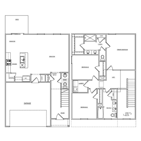 2D floor plan layout of this home in Blackwood Street, Greenville, SC (Image 2).