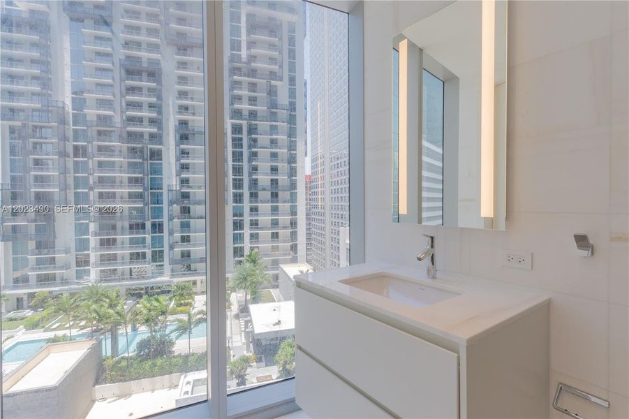 Furnished interior view inside a new home in Aston Martin Residences, Miami (Image 31).