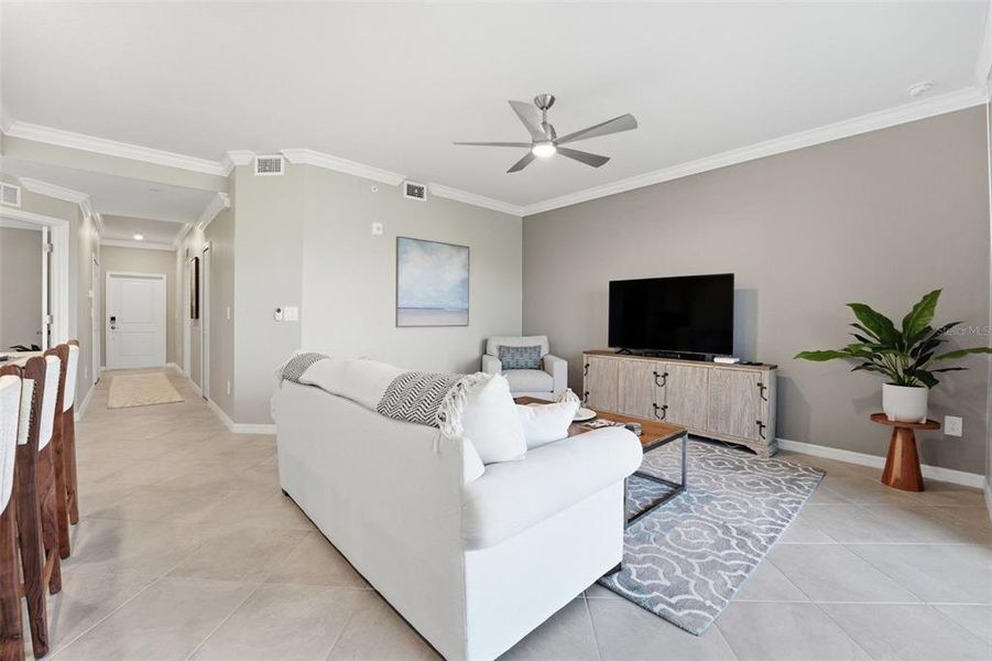 Furnished interior view inside a new home in , Venice (Image 4). Furnished interior view inside a new home in , Venice (Image 4).