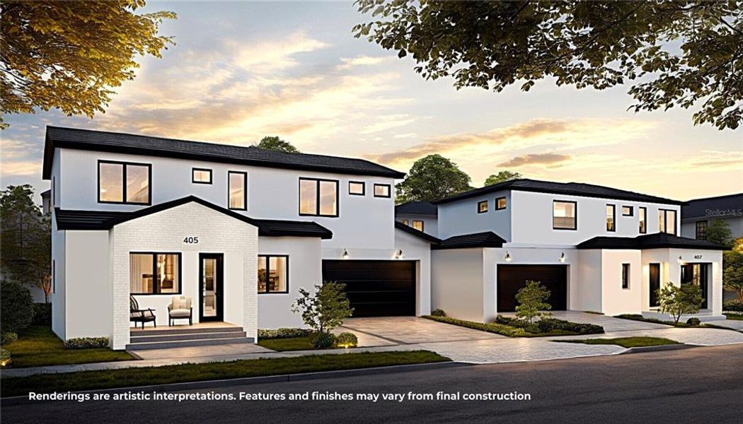 Front exterior of a new home in , Orlando, FL, highlighting curb appeal (Image 2). Front exterior of a new home in , Orlando, FL, highlighting curb appeal (Image 2).