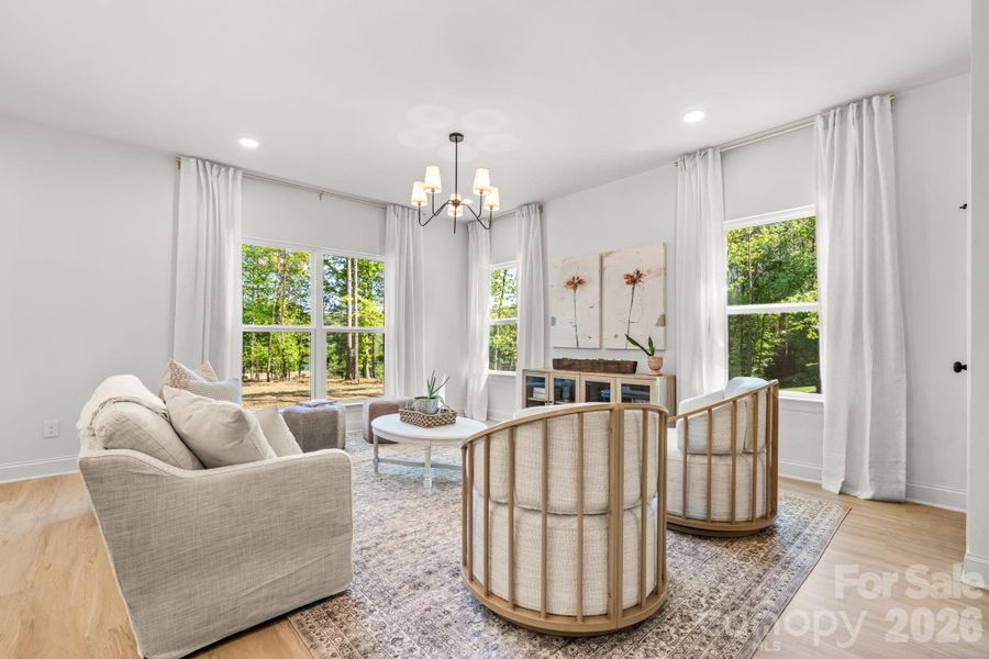 Furnished interior view inside a new home in , Hickory (Image 19).