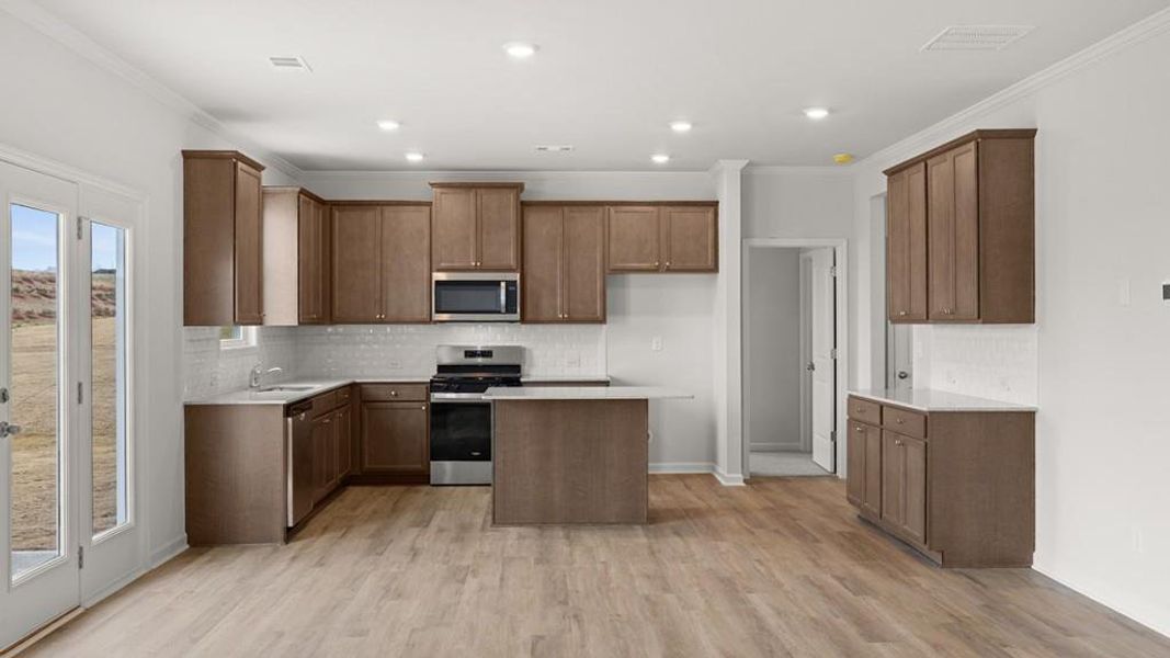 Furnished interior view inside a new home in , Dallas (Image 3).