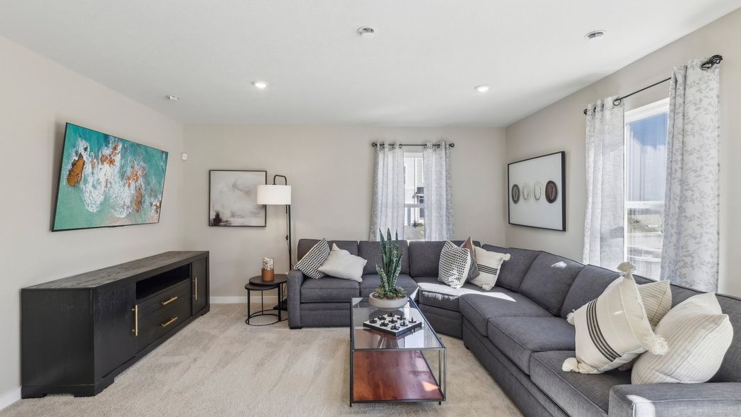 Representative furnished interior of a home built from the Regent - Finished Basement by D.R. Horton in Harrison Valley, Simpsonville (Image 21).