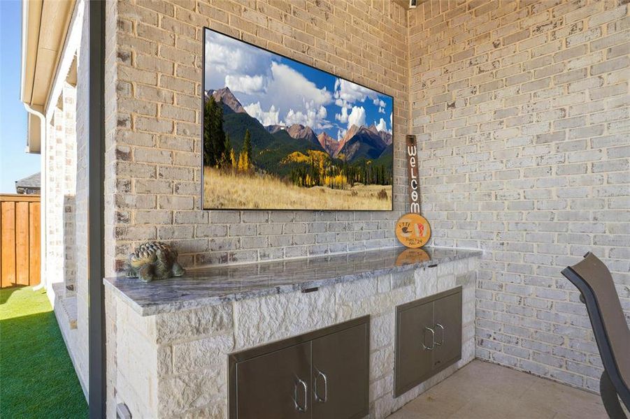 Exterior details and patio area of a home in Reunion 50', Rhome (Image 22). Exterior details and patio area of a home in Reunion 50', Rhome (Image 22).