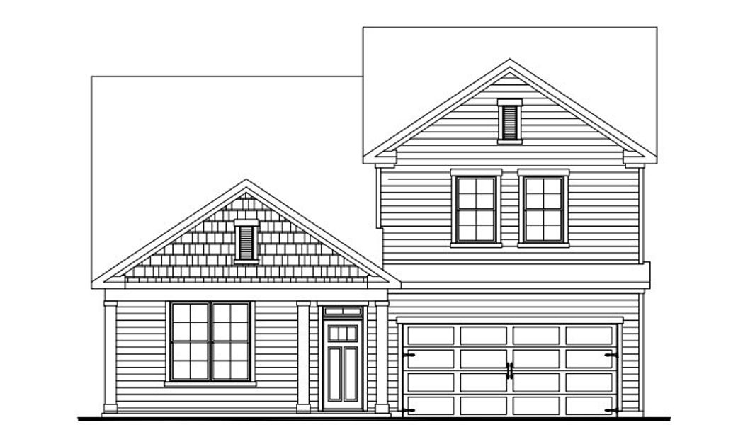 Representative rendering of the exterior for the Ashley by D.R. Horton (Image 1).