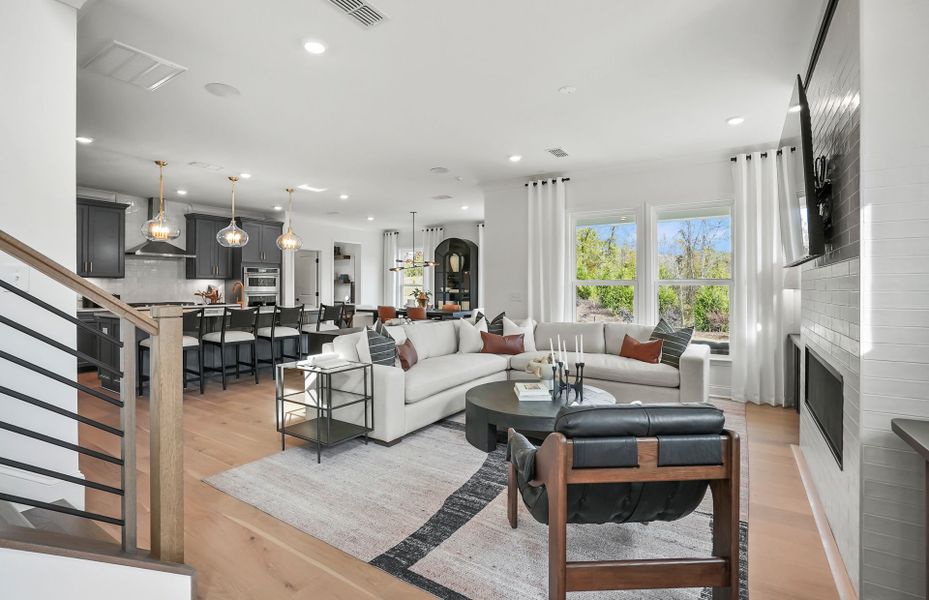 Representative furnished interior of a home built from the Leyton by Pulte Homes in Elmbrook, Matthews (Image 9).