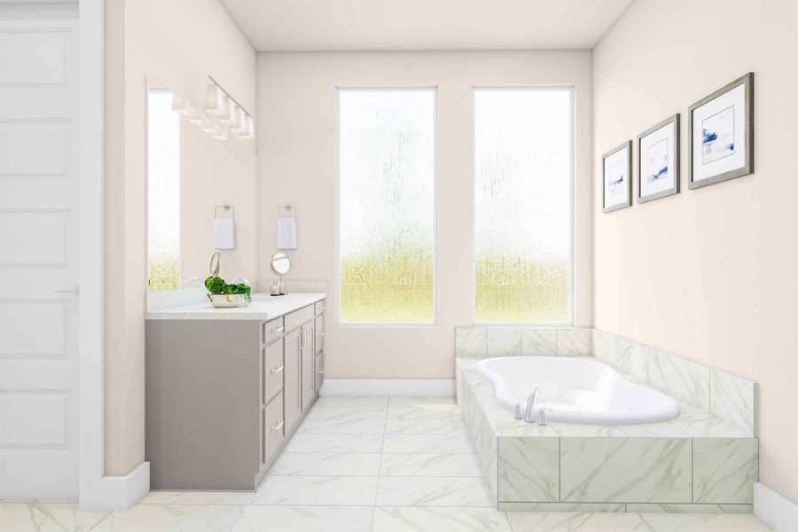 Representative furnished interior of a home built from the Burton by Tri Pointe Homes in Legacy Grove 90′, Montgomery (Image 15).