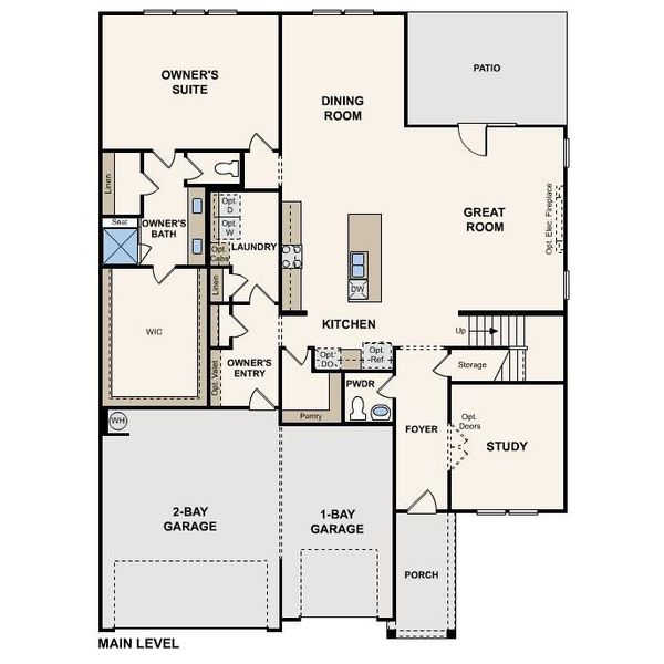 2D floor plan layout of this home in Stonemill, Monroe, NC (Image 2). 2D floor plan layout of this home in Stonemill, Monroe, NC (Image 2).