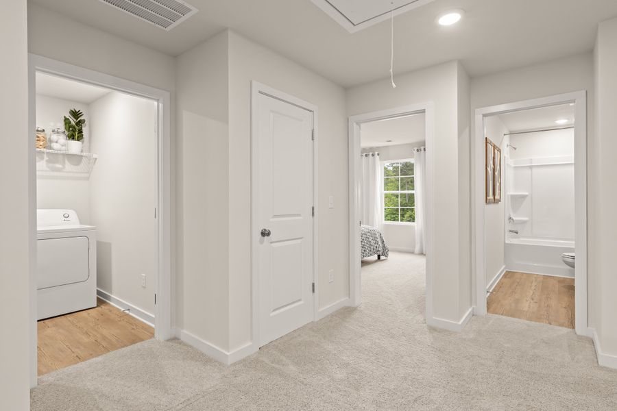 A room with white doors.