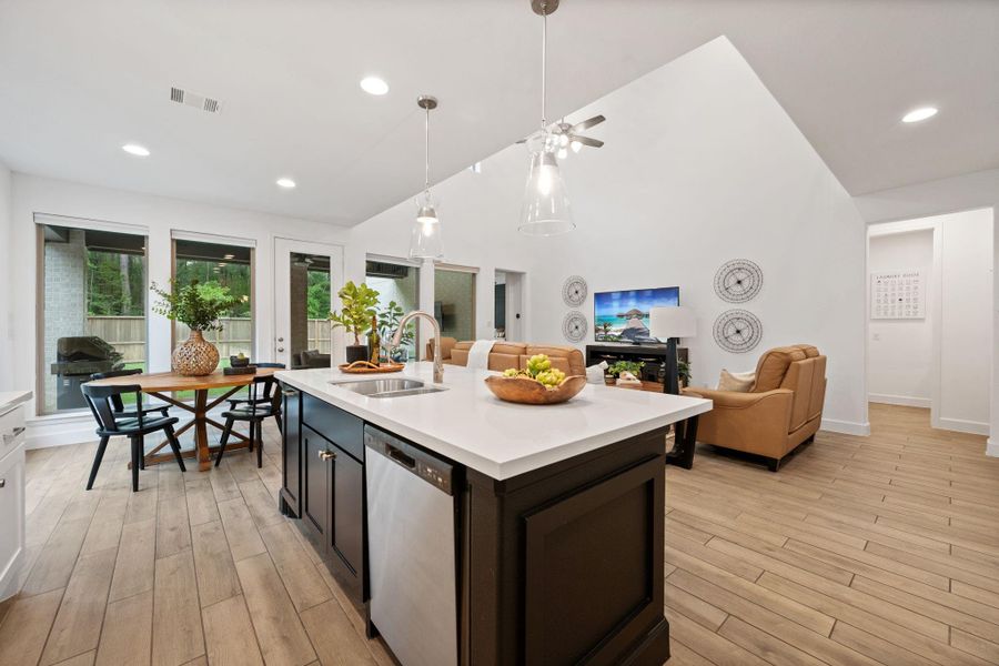 Furnished interior view inside a new home in The Highlands, Porter (Image 8).