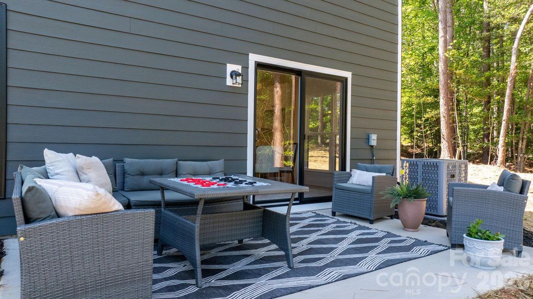 Exterior details and patio area of a home in , Hickory (Image 32).