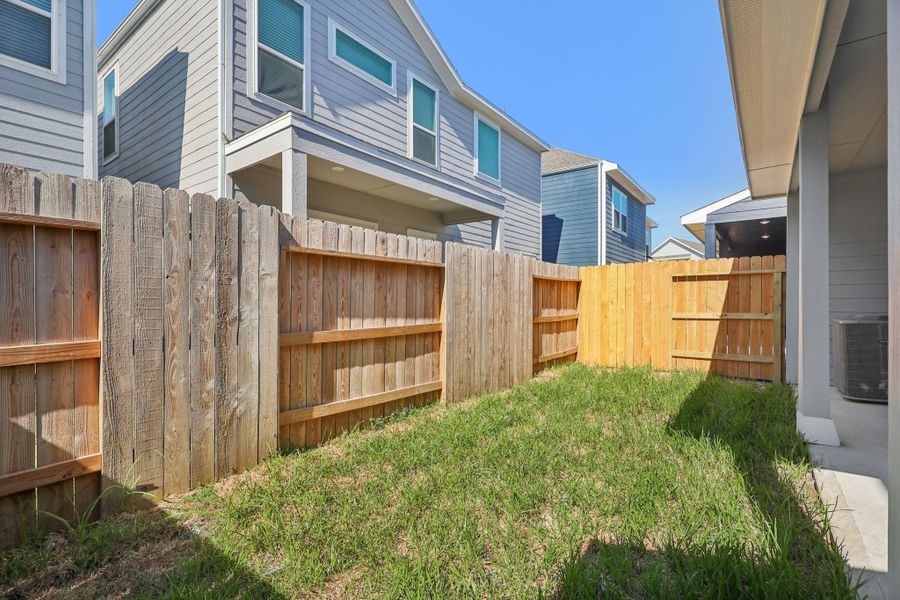 Exterior details and patio area of a home in Kemah Crossing - City Series, Kemah (Image 24). Exterior details and patio area of a home in Kemah Crossing - City Series, Kemah (Image 24).