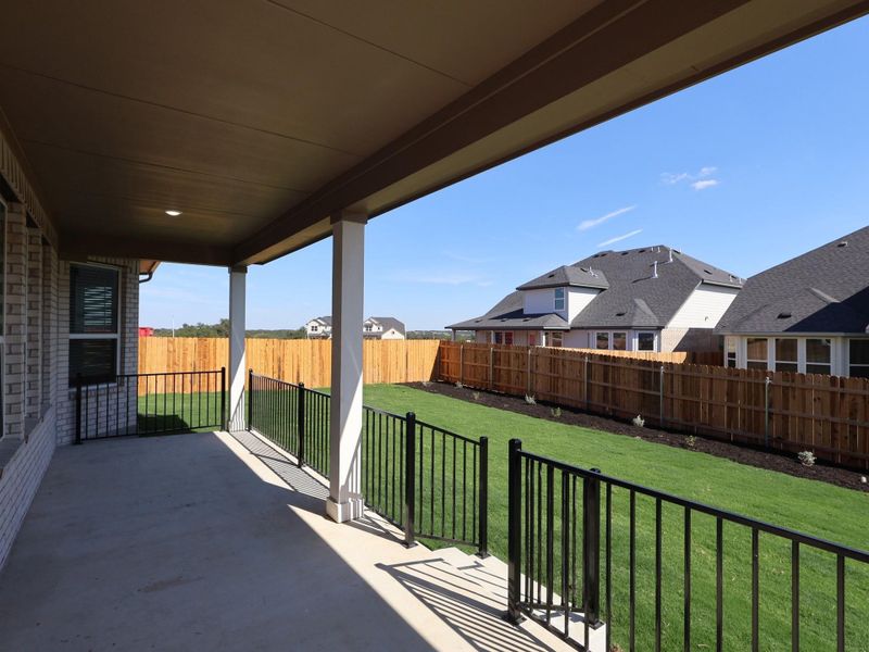 Exterior details and patio area of a home in Edgewood, Leander (Image 20). Exterior details and patio area of a home in Edgewood, Leander (Image 20).
