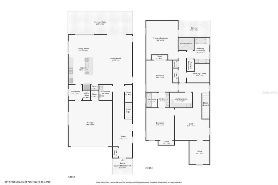 2D floor plan layout of this home in , St. Petersburg, FL (Image 5). 2D floor plan layout of this home in , St. Petersburg, FL (Image 5).