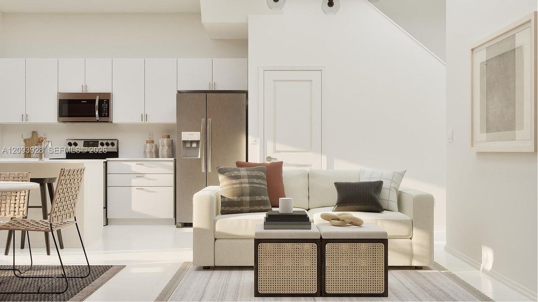 Furnished interior view inside a new home in Pineland Crest, Miami (Image 7).