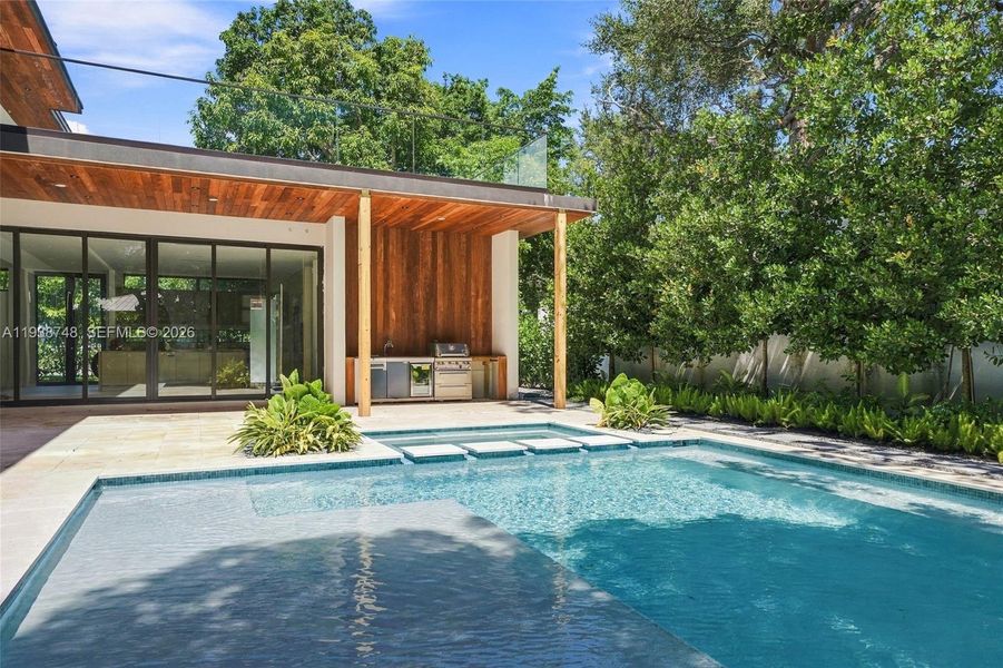Exterior details and patio area of a home in , Miami (Image 19). Exterior details and patio area of a home in , Miami (Image 19).