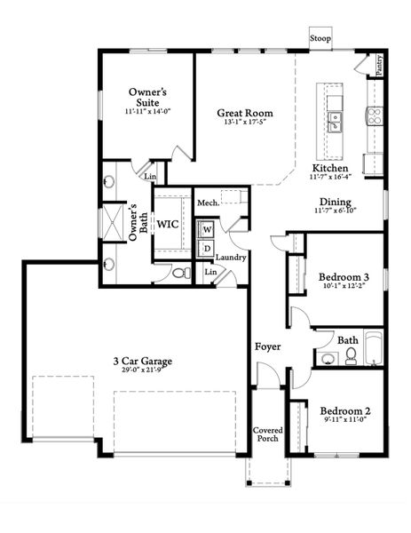 2D floor plan layout of this home in Granary, Johnstown, CO (Image 3).