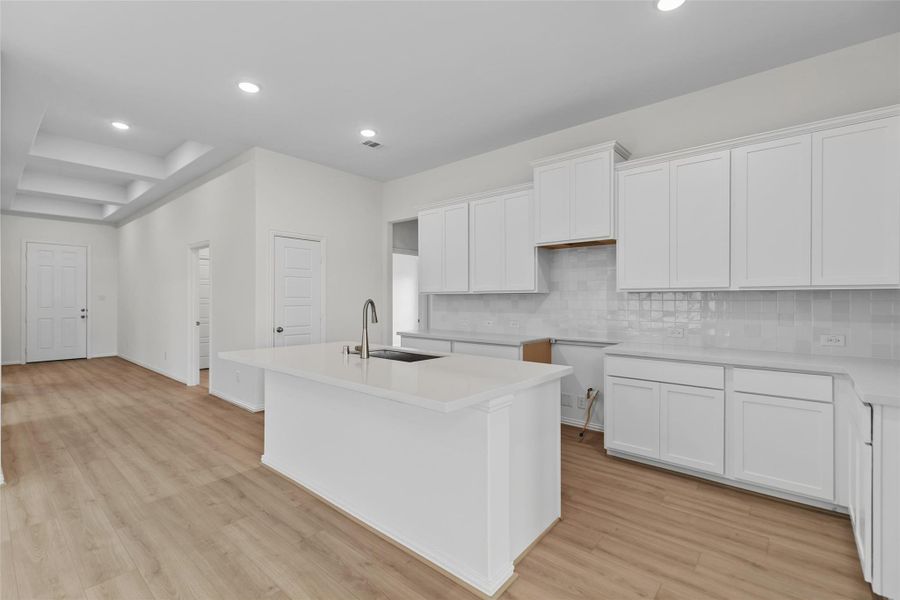 Furnished interior view inside a new home in Creekhaven, Iowa Colony (Image 9). Furnished interior view inside a new home in Creekhaven, Iowa Colony (Image 9).