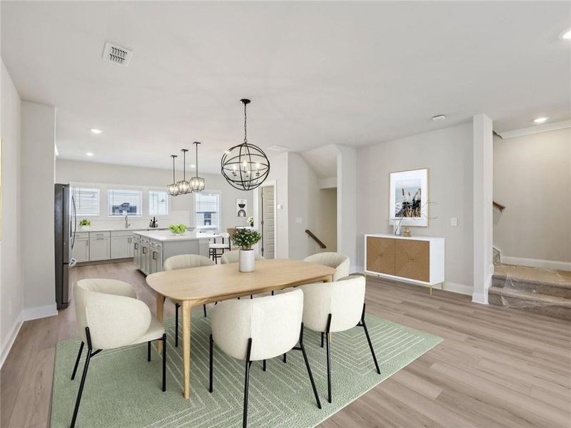 Furnished interior view inside a new home in , Lawrenceville (Image 7). Furnished interior view inside a new home in , Lawrenceville (Image 7).