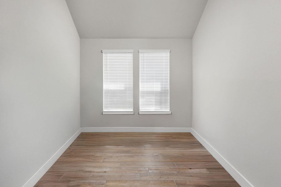 Dedicated office space with double barn doors.