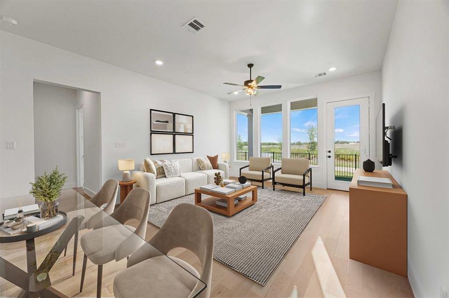 Furnished interior view inside a new home in North Square at Uptown, Celina (Image 10).
