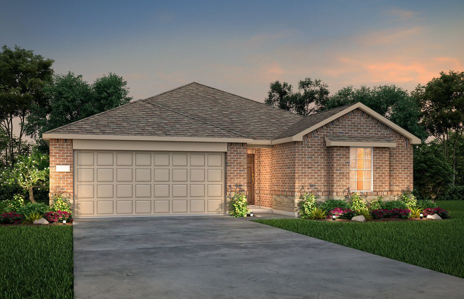 The Serenada, a one-story home with 2-car garage,