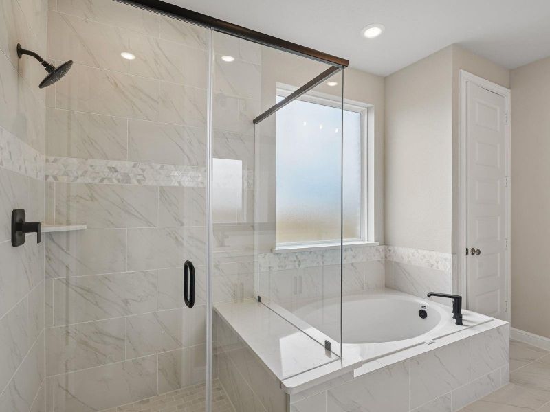 Furnished interior view inside a new home in Massey Oaks - Estate Series, Pearland (Image 16).