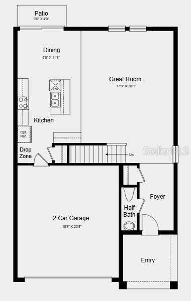 2D floor plan layout of this home in Coasterra Community Group Page, Palmetto, FL (Image 11).