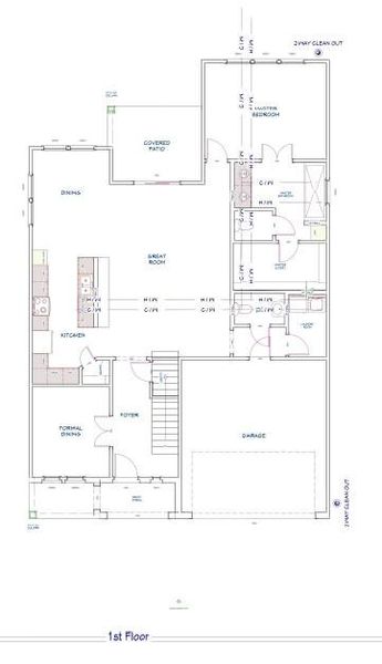 Floor plan of the 1st floor.